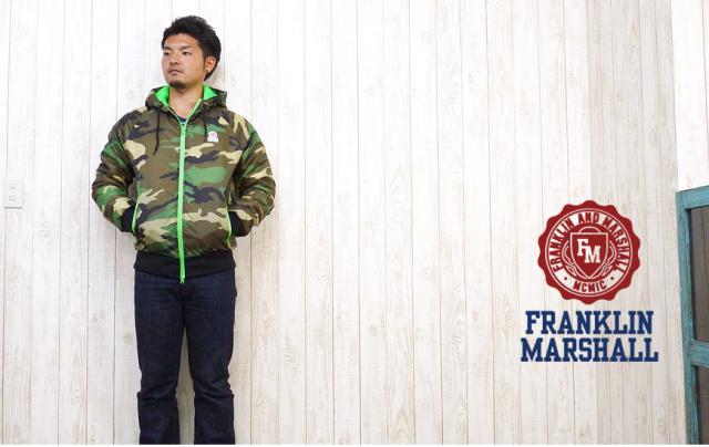 Franklin & Marshall カモフラ柄 中綿フーデットジャケット 38181-5021
