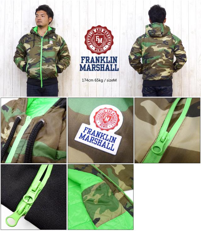Franklin & Marshall カモフラ柄 中綿フーデットジャケット 38181-5021