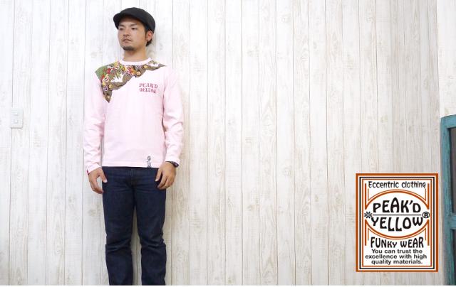 PEAKEDYELLOW　抜染プリント長袖Tシャツ「BAD Bunny」PYLT-179 