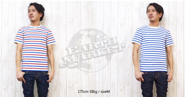 アビレックス 半袖ボーダーTシャツ デイリーウェアシリーズ