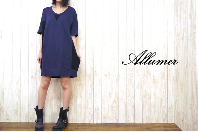 【Allumer】コンパクトドルマンスウェットワンピース 8278601
