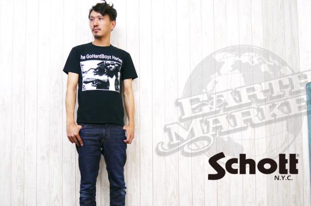 Schott×Janette Beckman Tシャツ 半袖 「Wheelie」 3143054