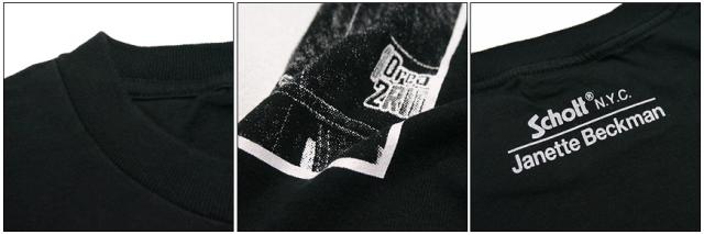 Schott×Janette Beckman Tシャツ 半袖 「Wheelie」 3143054