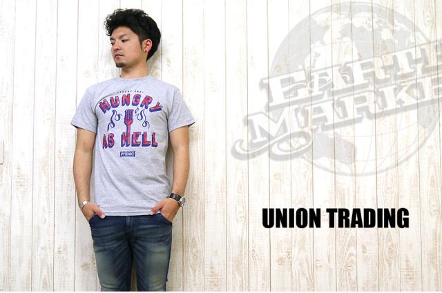 UNION TRADING プリント クルーネック Tシャツ 「HUNGRY AS HELL」 13SHAH