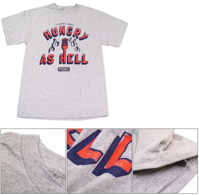 UNION TRADING プリント クルーネック Tシャツ 「HUNGRY AS HELL」 13SHAH