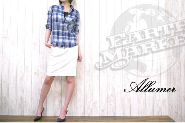 【Allumer】ストレッチカラーデニムスカート
