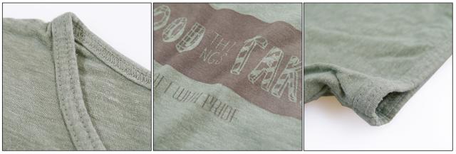 BARNS ベンベルグ綿 プリントTシャツ「GOOD TAKE」 BR-5939f