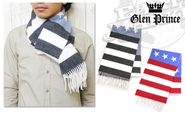 GLEN PRINCE タータン柄 ウールマフラー Tattersall Lambswool Scarf