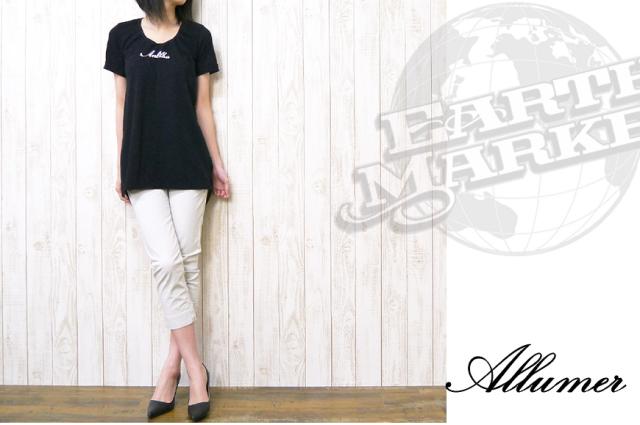 【Allumer】ミックス素材 切り替えワンピース8278627