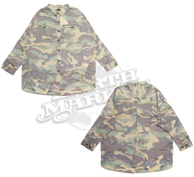 【JOHNBULL】 オーバーサイズ カモフラージュシャツ AS785