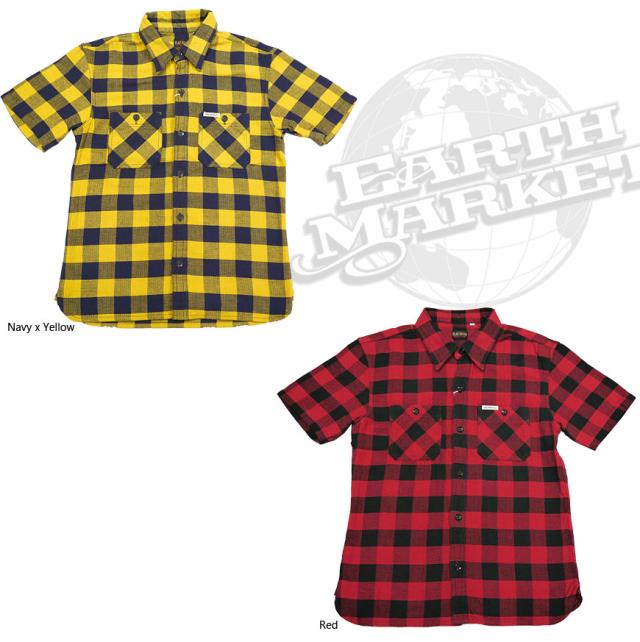 FLATHEAD　BLOCK CHECK WORK S/S SHIRT CO-24HW