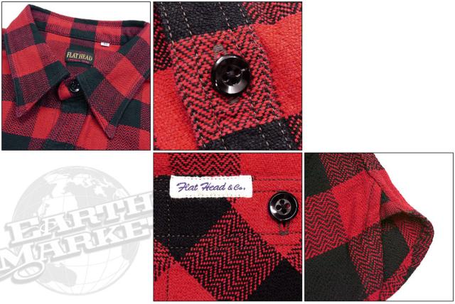 FLATHEAD　BLOCK CHECK WORK S/S SHIRT CO-24HW