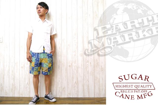 【SUGAR CANE】 ペイズリー柄パッチワーク イージー ショートパンツ SC51436