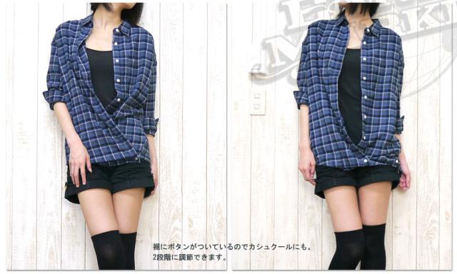 FIVE BROTHER 2Way チェックフランネル ダーリンシャツ