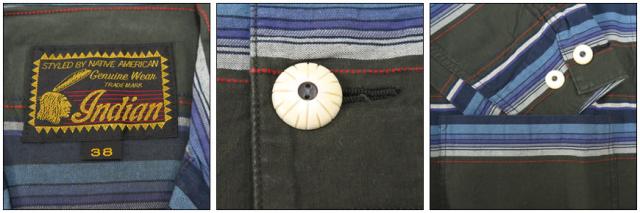 Indian Motorcycle　7oz デニム 長袖 ウエスタンシャツ ユーズドウォッシュ IM26865H