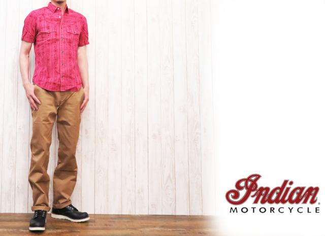 INDIAN MOTORCYCLE プリント 半袖Tシャツ 「THE IRON HORSE」 IM77067