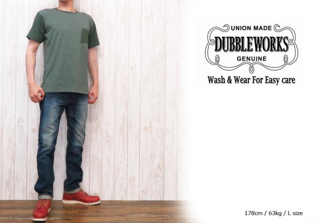 DUBBLE WORKS　7分袖クルーネック Ｔシャツ 53003-00