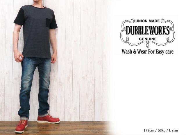 DUBBLE WORKS　7分袖クルーネック Ｔシャツ 53003-00