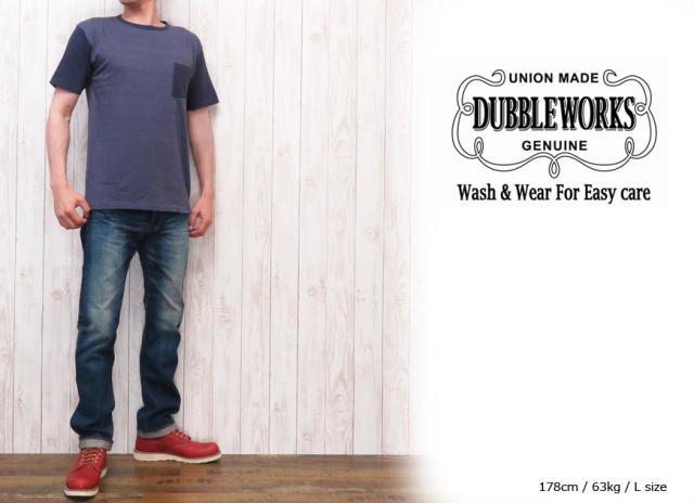 DUBBLE WORKS　7分袖クルーネック Ｔシャツ 53003-00