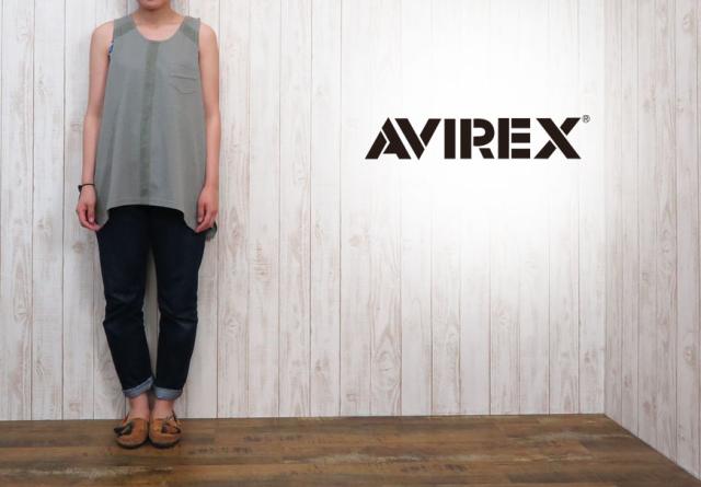 【AVIREX】ミリタリーステンシルTシャツ