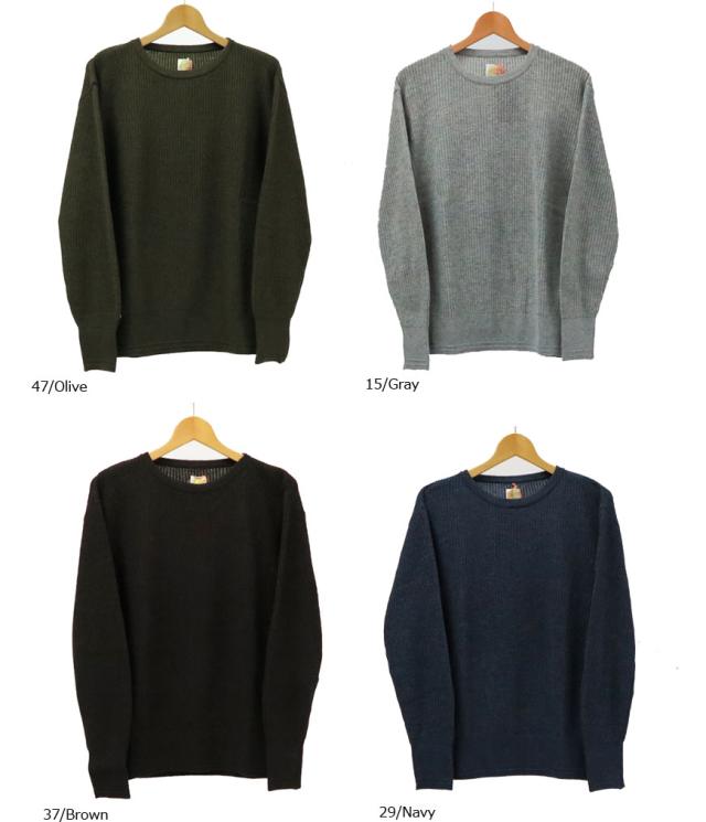 BARNS フラットシーマー両Ｖガゼットクルーネックスウェット BR-3000