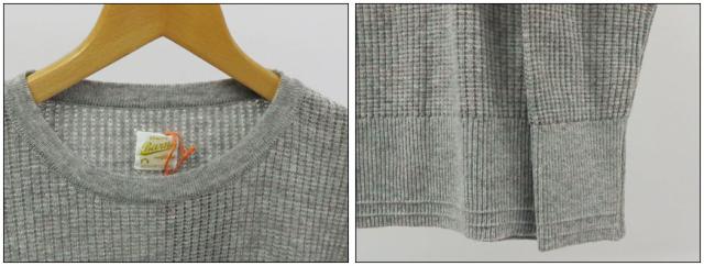 BARNS フラットシーマー両Ｖガゼットクルーネックスウェット BR-3000