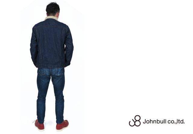 JOHNBULL ヘリンボーンウールツイードフーデッドダウンベスト 16550