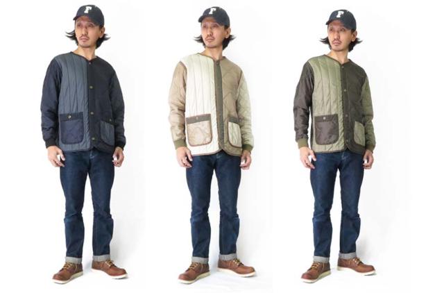 JOHNBULL ヘリンボーンウールツイードフーデッドダウンベスト 16550