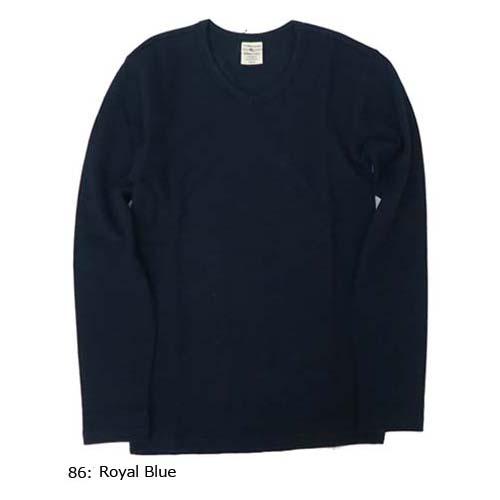 AVIREX アビレックス 長袖 ミニワッフルサーマルＴシャツ クルーネック ステンシルプリント AVI6183495