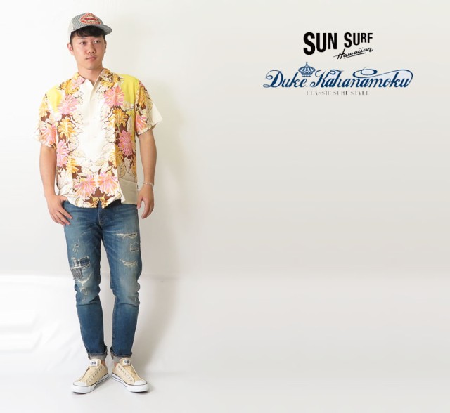 サンサーフ SUN SURF デュークカハナモク Duke Kahanamoku 半袖 アロハ