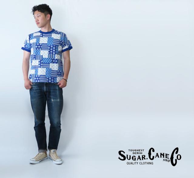 SUGAR CANE リネンコットン 千鳥格子 半袖ワークシャツ SC37924