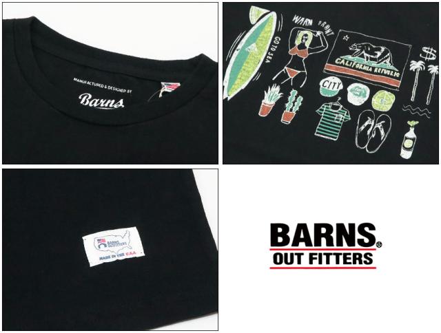 BARNS フラットシーマー両Ｖガゼットクルーネックスウェット BR-3000