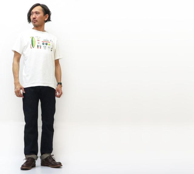 BARNS フラットシーマー両Ｖガゼットクルーネックスウェット BR-3000