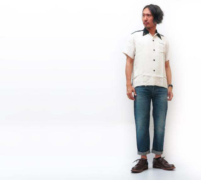 King Louie by Holiday キングルイ ボウリング シャツ ボーリング レーヨン ROAD HOGS 刺繍 KL37832