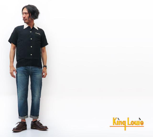 King Louie by Holiday キングルイ ボウリング シャツ ボーリング レーヨン ROAD HOGS 刺繍 KL37832