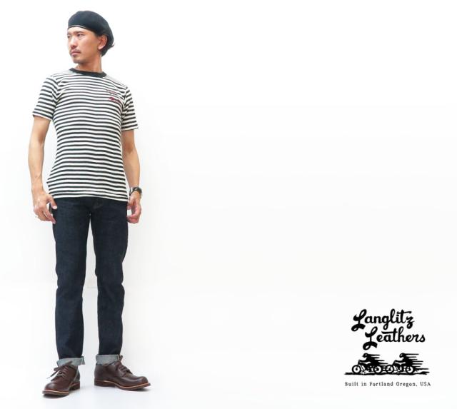 ラングリッツレザーズ Langlitz Leathers 半袖Tシャツ ロゴプリント LL282