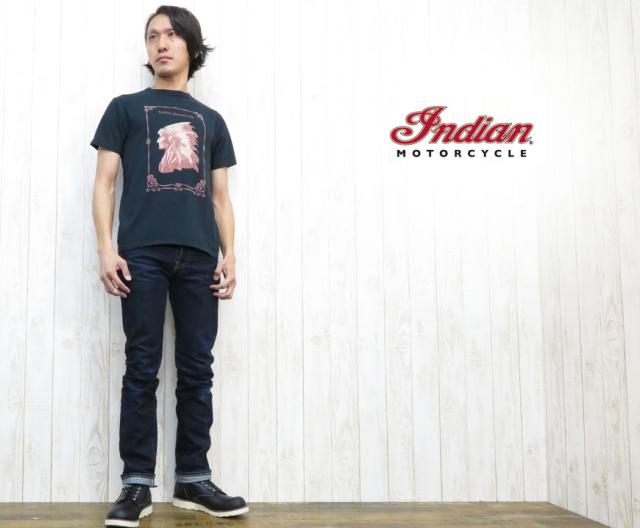 INDIAN MOTORCYCLE プリント 半袖Tシャツ 「THE IRON HORSE」 IM77067