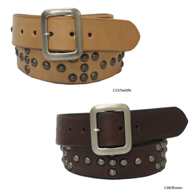 シュガーケーン　スタッズレザーベルト サドルレザー 