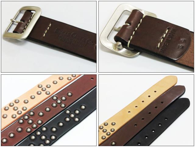 シュガーケーン　スタッズレザーベルト サドルレザー 