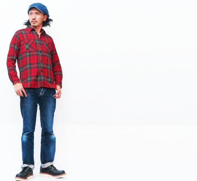 シュガーケーン SUGAR CANE ツイル チェック ワークシャツ コットン 長袖 SC27966