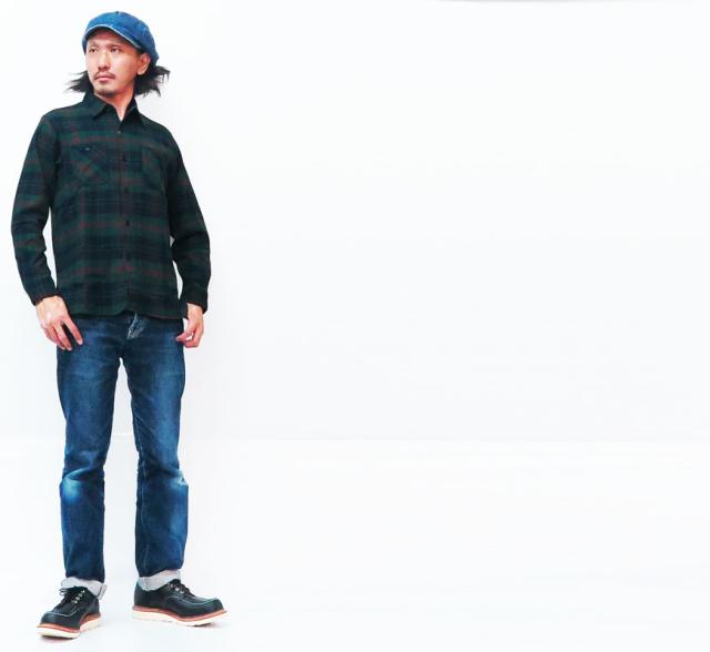 シュガーケーン SUGAR CANE ツイル チェック ワークシャツ コットン 長袖 SC27966