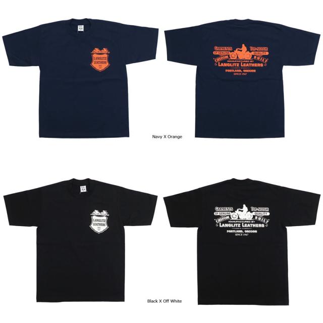ラングリッツレザーズ Langlitz Leathers 半袖 プリント Tシャツ ロゴ LL-275