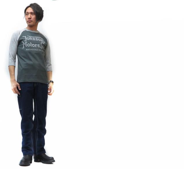 トイズマッコイ TOYS McCOY 七分袖Tシャツ JOHNSON MOTORS INC CROPPED RAGLAN TEE ’’CATALINA GRAND PRIX’’ TMC1930