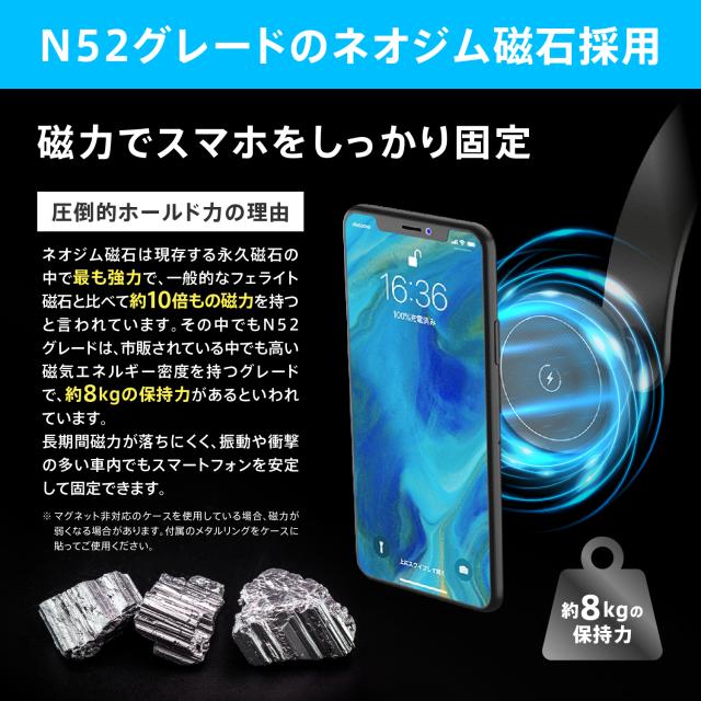 スマホホルダー 車載ホルダー ワイヤレス Qi