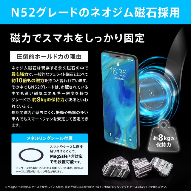 スマホホルダー 車載ホルダー ワイヤレス Qi