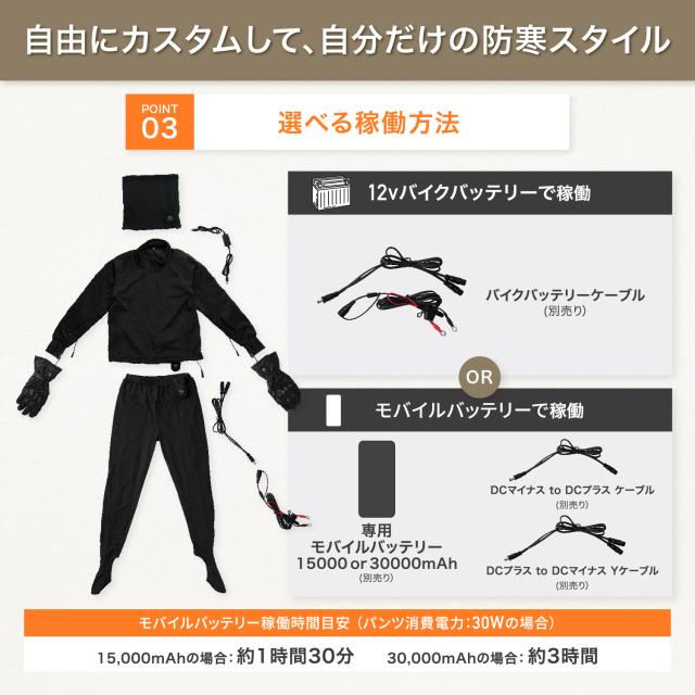 電熱パンツ 電熱インナーパンツ
