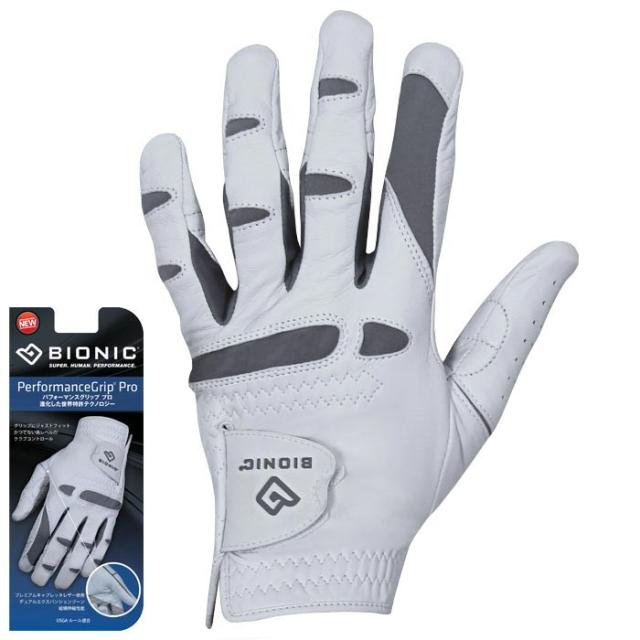 BIONIC バイオニック メンズ Performance Grip Pro パフォーマンス グリップ プロ ゴルフグローブ BIG170 WG ホワイト