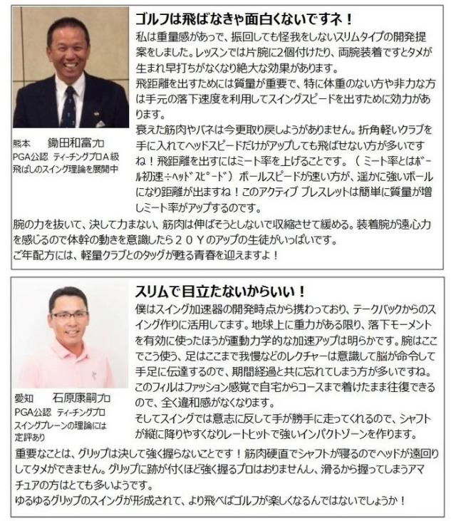 サンタック GOLF アクティブブレスレット コメント