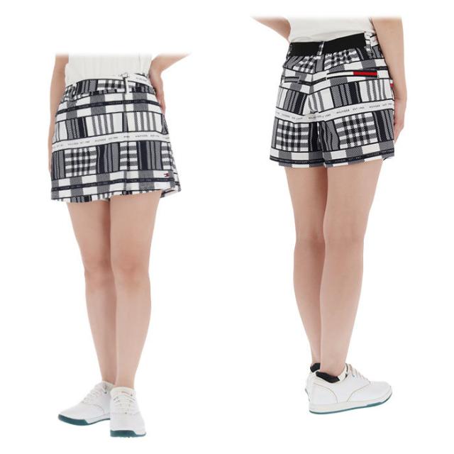 TOMMY HILFIGER GOLF チェック柄 ラップスカート風 ワンタック キュロット view2