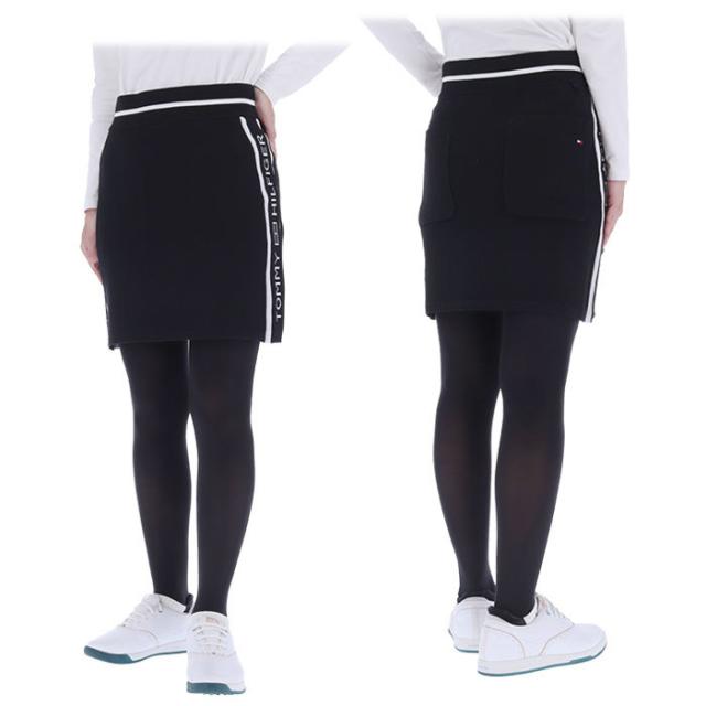 TOMMY HILFIGER GOLF サイドラインロゴ ジャカード ニット スカート view2